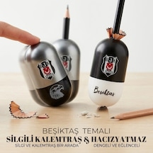 Beşiktaş Bjk 1903 Lisanslı Hacıyatmaz Kalemtıraş Silgili Dengeli Masaüstü Kalemtraş - 9071607076133