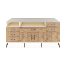 Kronos Konsol 3 Raflı 6 Çekmeceli 3 Kapaklı 176x59x83 Aytaşı-çam/çam Çam/çam
