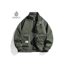 Erkek Büyük Beden Ceketler Yeni Stil Büyük Beden Palto Yeşil