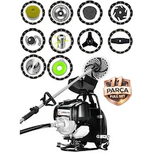 Cros Lombard Italy Vulcano Pro F520 Sırt Tipi Benzinli Ot Çalı Çim Biçme Tırpanı+ Tam Bahçe Setli Hali Yıkamalı