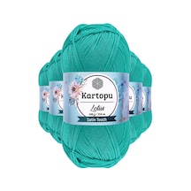 5 Adet Lotus Bikini Büstiyer Bluz Örgü İpi K440 Yeşil