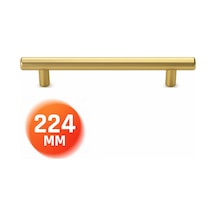 Metal Mobilya Kulbu Mutfak Çekmece Dolap Dolabı Kulpu Kulpları Mataltın 224 Mm Mat Altın