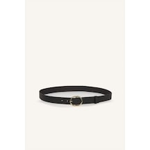 Defacto Kadın Oval Toka Suni Deri Jean Kemeri H7850axnsbk27 Siyah-bk27
