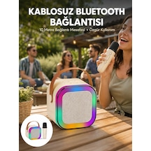 Karaoke Mikrofon Hoparlör Seti 6 Saat Kullanım Süresi Yeni Nesil - Lisinya
