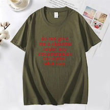 Flood Of Style Ne Dersem Söyleyeyim Bana Bir Sigara Vermeyin Lanetlenmiş Erkek T-shirt Komik Rahat O Boyun Y Yeşil