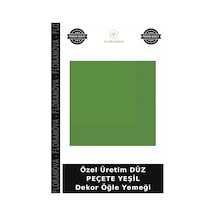 Özel Üretim Düz Peçete Yeşil Dekor Öğle Yemeği