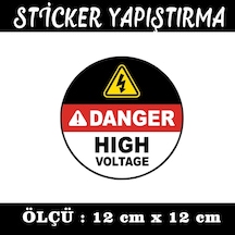 Yüksek Voltaj Dikkat Çıkartma Etiker - 2 Adet Sticker