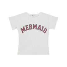 Civil Girls Mermaid Baskılı 6-9 Yaş Tişört - Kırık Beyaz