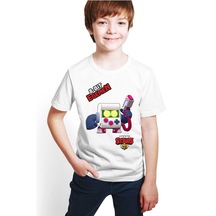 Kişiye Özel Isimli Brawl Stars 8 Bit Baskılı Çocuk Tişört T-Shirt (509815675)