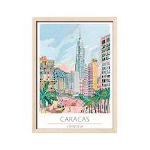 Bogotá Colombia Travel Poster Ahşap Çerçeveli Dekoratif Duvar Tablosu Ahşap 01