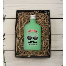 Bk Gift Kişiye Özel İsimli Baba Temalı Yeşil Tasarım Cam Şişe Kolonya 200 ML 7