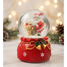 Yılbaşına Özel Işıklı Ve Müzikli Kar Küresi Orta Boy Noel Baba Kar Küresi - Model 2