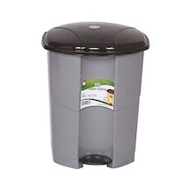 18 Lt Pedallı Çöp Kovası 10191 Beyaz Siyah