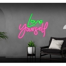 Twins Led Love Yourself Yazılı Neon Tabela Yeşil Model:model:63303366