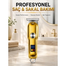 Profesyonel Tıraş Makinesi 120 Dakika Kullanım T Bıçaklı 3 Taraklı Usb Şarjlı Saç Sakal Kesme Makinesi