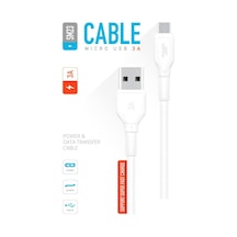 Powerway SM23 3A Micro Usb Hızlı Şarj Ve Data Kablo 1MT