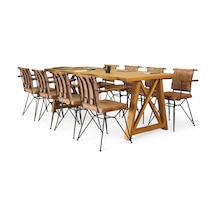 Neiwel Bues Doğal Ahşap Toplantı Masası x 120 x 300 Açık Ceviz