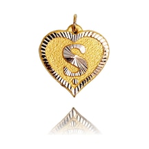 0.25 Gram 14 Ayar Ş Harfi Kalp Kolye Ucu