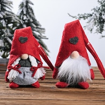 Gnome Noel Süsü 2 Li Set, Noel Baba Gnome Dekorasyon Seti