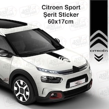 Citroen İçin Uyumlu Aksesuar Kaput Şerit Oto Sticker Siyah 60 15 Cm