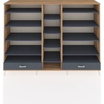 Hyperion Dolap 14 Raflı 2 Çekmeceli 220x44x163 Çam-antrasit Çam-antrasit