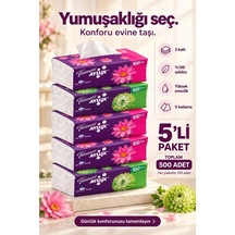 Aylux Soft Peçete Mendil Yumuşak 3 Katlı V Katlama 100'lü 5'li Paket 500 Adet