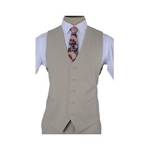 Cengiz İnler Kırlangıç Yaka Slim Fit Yelekli Erkek Takım Elbise 001