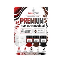 Premium Mum Yapım Hobi Seti - Parafin Wax 500 Gr - 3'lü Toz Mum Boyası Seti - Kırmızı, Kahverengi, Siyah Bkfabpw5003kkhs Karışık