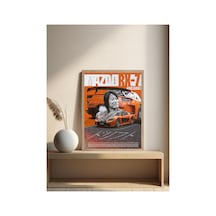 Mazda Rx7 Doğal Ahşap Çerçeveli Tek Parça Dekoratif Tablo Çok Renkli - 819043542 Çok Renkli