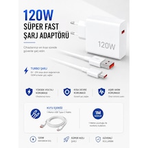 Turbo 120w Hızlı Şarj Cihazı Type-c Kablolu - Lisinya
