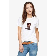 La Case De Papel Profesör Baskılı Beyaz Kadın Tshirt