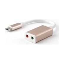 Type C To 3.5mm Aux Kulaklık Mikrofon Cevirici Ses Kartı