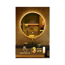Led Işıklı Yuvarlak 70 Cm Banyo Ve Konsol Aynası Amber
