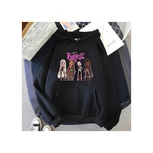 Tarzsokak Siyah Unisex 2021 Bahar Bratz Mektup Kız Tatlı Üstleri Harajuku Moda Kapşonlu Rahat
