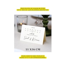 Takvim Masa Kartı - Nişan Konsept - Nikah Konsept - 10 Adet 11x16cm