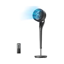 DREO TurboPoly Fan 154 Akıllı Ayaklı Vantilatör, 20dB Sessiz Çalışma, 9 Hız, 120° Salınım, Kumandalı, Çocuk Kilidi, LED Ekran Siyah