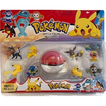 Pokemon Pikachu Poke Topu Diğer Pokemonlar Figür Seti 9lu