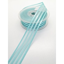 FdayAksesuar Açık Mavi Saten Çizgili Şifon Kurdele 2,5 Cm 1 Metre FRDY23100