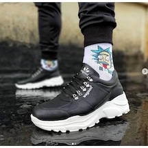 Wagoon Wg019 Siyah Erkek Yüksek Taban Ayakkabı Çok Renkli