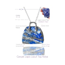 Erilsa Sertifikalı Çanta Model Lapis Lazuli Taşı Kolye Çok Renkli