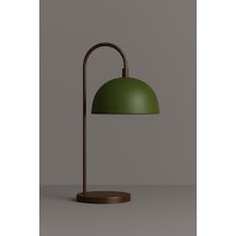 Verde Arc Metal Masa Lambası E27 Duy Ofis & Çalışma Masası Lambası Haki