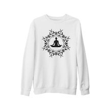 Yoga - Meditasyon Beyaz Kalın Sweatshirt Yoga - Meditasyon Beyaz Kalın Sweatshirt