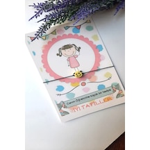 Kız Çocuk Temalı 10 Adet Kuşe Kartlı Emoji Bileklik - Öğrenci Çok Renkli