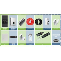 On Grid Lityum Hibrit 24 Kw Kva Trifaze Solar Güneş Paneli Paket Sistemi