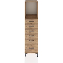 Hyperion Dolap Tek Raflı 6 Çekmeceli 44x44x182 Çam-çam Çam