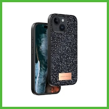 Vaveni Onegif İphone 14 Uyumlu Bright Simli Kapak - Siyah Arz