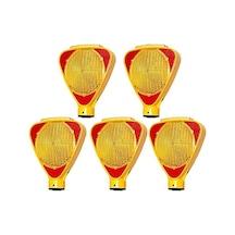 Solar Flaşör Uyarıcı İkaz Lambası Araba Flaşörü Ledli Solar Uyarıcı Lamba Güneş Enerjili 5 Adet