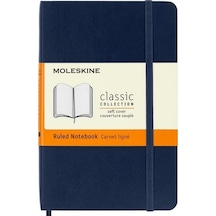 Moleskine Yumuşak Kapak Defter Safir Mavi Çizgili - 9 x 14 CM