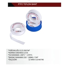 Ptfe Teflon Bant 12mm X 0,1mm X 10mt 10 Adet