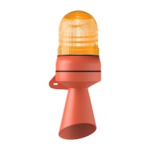Mesan Led Multifonksiyon 50 Ses Borulu Siren Turuncu 24vdc Ms 5813.3.24vdc